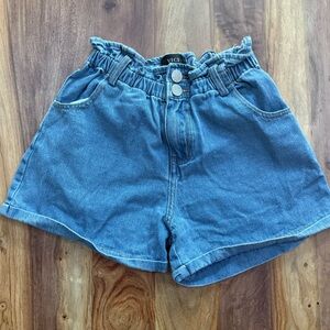Vici High Waist Blue Denim Shorts